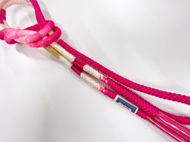 JAPANESE KIMONO / UNUSED HAND-TIED OBIJIME CORD 
